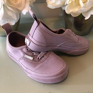 Girls Purple Elastic Lace Vans - size 10.5